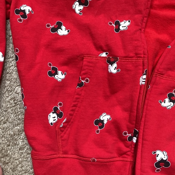 Womens Zip Up Minnie Mouse Hoodie - Picture 2 of 2